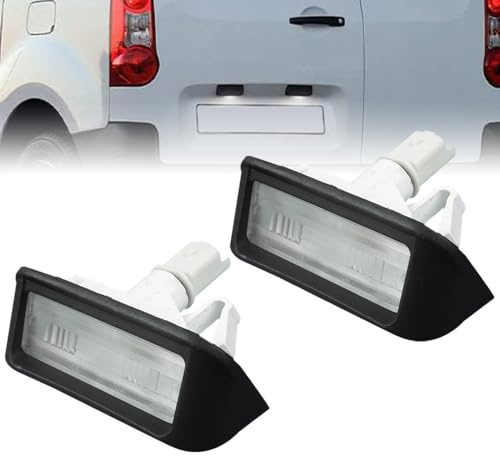 ROBUST 2 Pcs Number Plate Lamp for Citroen Berlingo Jumper SpaceTourer Peugeot Expert Partner Traveller Toyota Proace 6340.G7 2008 Onwards