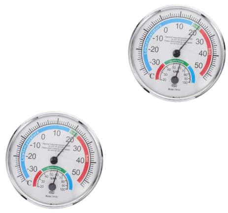HANABASS 2pièces Thermomètre Hygromètre Pour Extérieur Hygromètre De Sauna Et Thermomètre De Patio Mesure De Température Et Humidité Pour Maison Et