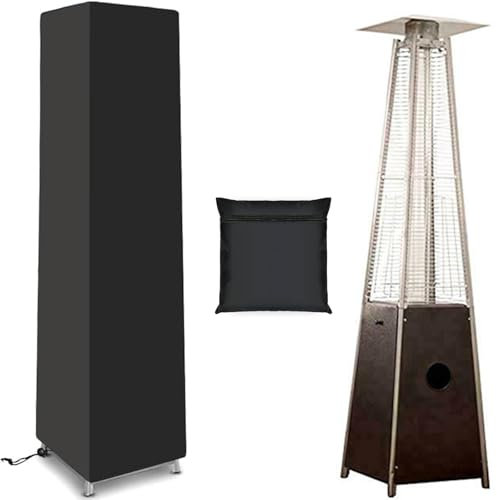 Dynaeuty Couverture de Chauffe-Patio, Housse de chauffage d'extérieur avec fermeture éclair, imperméable, Coupe-vent, 221x61x53 cm