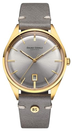 Bruno Söhnle Herrenuhr Original NEU Merano Herrenuhr Grau Gold Quarz Saphirglas 40mm- 17-33232-241