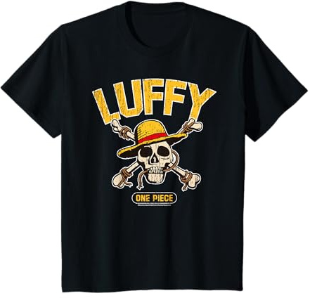 Enfant Chapeau de paille Pirates Singe D Luffy Skull Crossbones Enfants T-Shirt