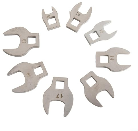 Set di 8 chiavi a piede di porco da 3/8 di pollice metriche da 10-19 mm per riparazione automobilistica spazi ristretti