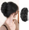 XFSRG Haarschmuck Dutt Pferdeschwanz Verlängerung Klaue Clip Kurzer Pferdeschwanz Brötchen Haarschmuck Einfach Scrunchie Haardutt Haarteile für Damen（Schwarz）