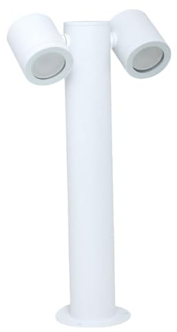 Vetrineinrete® Lampione da giardino moderno bianco con diffusori orientabili lampada per esterno attacco GU10 IP44