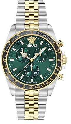 Versace Herren Chronograph Quarz Armbanduhr Greca Chr Wave