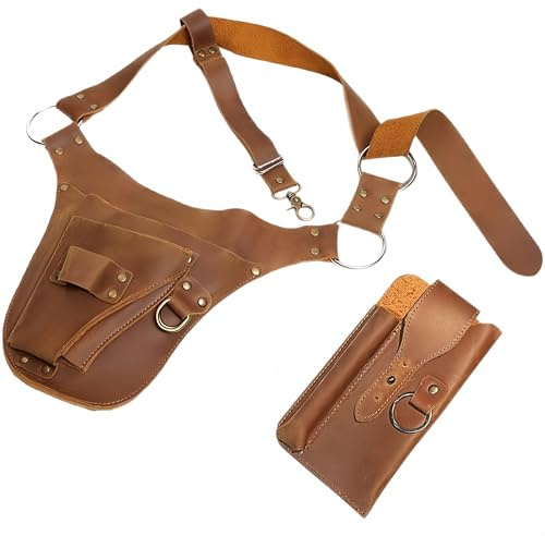 Ceinture à outils de jardin, ceinture d'outils de jardin, organisateur portable en cuir PU lourd, multifonctionnel pour femmes et hommes jardiniers