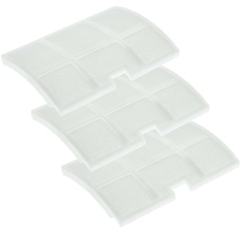 vhbw 3 x dammsugarfilter kompatibelt med Sebo Automatic X3, XP, X4, X1, X2, X5, XP 3, XP 2 dammsugare – frånluftsfilter vit