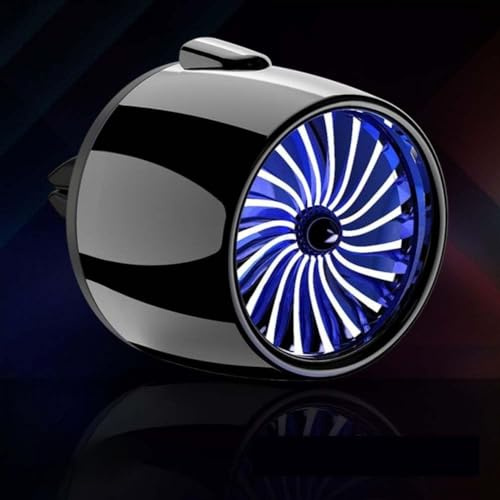 Honseadek Diffuseur d'aromathérapie de voiture pour grille d'aération, désodorisant d'huiles essentielles parfumées avec lumière LED ambiante, rotation à 360°, compatible avec (lumière noire et bleue)