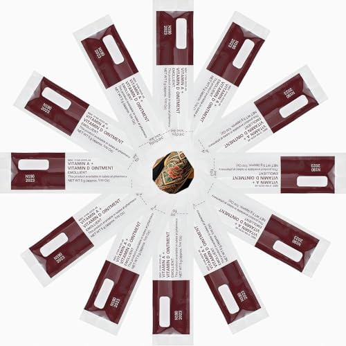 Tattoo Aftercare Cream with Vitamin A and D Ointment for Tattoo & Permanent Makeup Care, 12pcs