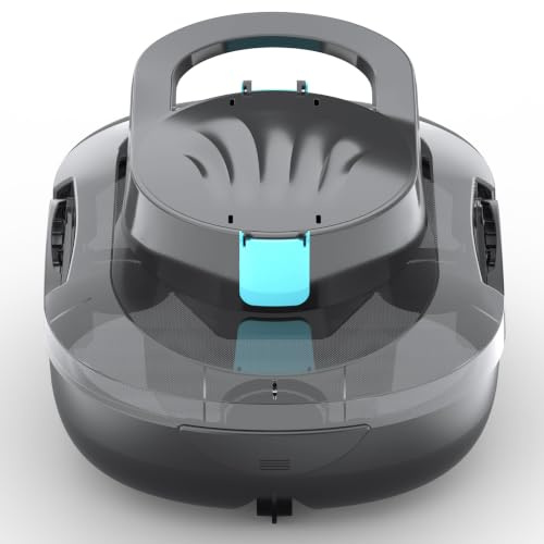 BRINBO (2026 Upgrade) S1PRO Robot Piscina, 120 Min de Limpieza, Doble Motor Robot Limpiafondos Piscina Sin Cable, Carga en 2.5h, Autoaparcable, para Piscinas de Fondo Plano 100 m², Gris Transparente