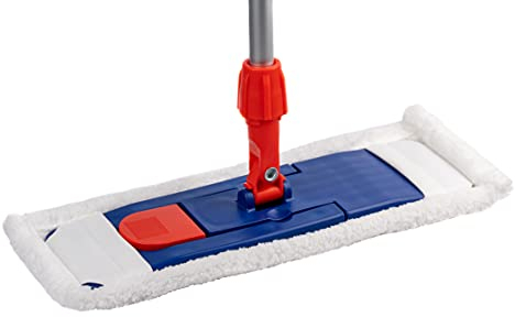 SONTY Profi Wischmopp 40 cm Set – Bodenwischer mit Magnet Klapphalter, 40 cm Microfaser Wischbezug & verstellbarem Alu Moppstange | Wischmop für Gewerbe, Gastro, Haushalt & Hartböden