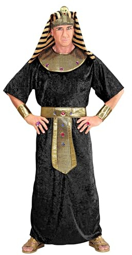 W WIDMANN MILANO Party Fashion - Pharao Kostüm 5-teilig | Tunika, Kragen, Gürtel, Armbändern und Kopfbedeckung für Karneval und Mottoparty