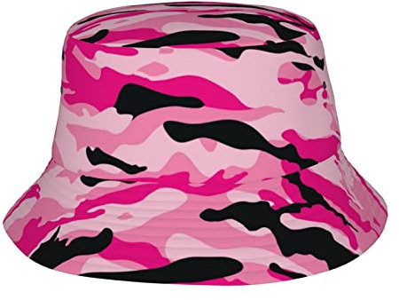 IUBBKI Camouflage Camo Pink Whale Orca Killer Schwarz Fischerhut Sonnenkappe, Fischerhut für Damen Herren Outdoor Angeln Wandern Camping Gartenarbeit