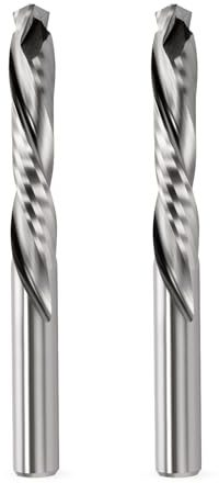 8mm Schaft Kompression CNC Fräser Schaftfräser 2 Stücke, 2-Flöte Spiralnutfräser 42mm Schnittlänge Up&Down Cut Spiralfräser Bit VHM Schaftfräser Nutfräser Fräser für Holz, Dichtebrett