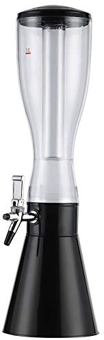torre de bebidas Dispensador de cerveza de barril, nevera de torre de cerveza 3L for barra de casas, dispensador de bebidas con grifo y tubo de hielo, fácil limpio, negro Dispensador de cerveza