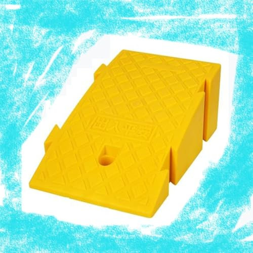 DAQXYH Kunststoff Auffahrkeil Schwellenrampen, Bordsteinrampen Rutschfester 7–19cm Hohe Autorampe, Rollstuhlrampe Für Garagen Bürgersteig(Black,25 * 27 * 13cm)