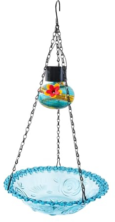 Mangeoires pour oiseaux sauvages – Baignoire et mangeoire pour oiseaux, facile à nettoyer, antirouille, résistant au mauvais temps, abreuvoir décoratif pour jardin, terrasse, balcon, fenêtre