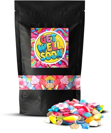 Get Well Soon Pick & Mix Sweets Bag 500g – Fizzy, Gummy & Sour Retro Selection – Cheer Up Gift for Women, Men & Kids – Letterbox Friendly, UK Made (SKVDNTRADE8) (Get Well Soon)