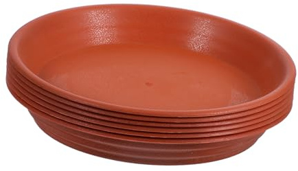 Toddmomy 6 Pièces Lot de Plateaux de Plantation Ronds pour Pots de Fleurs Plateaux Évacuation Eau pour Plantes de Récupération pour Rebords de Fenêtre