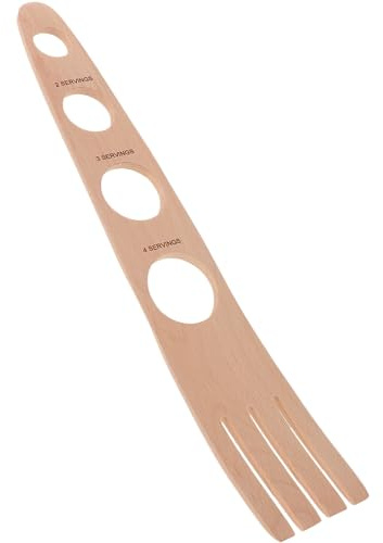 BESPORTBLE Misuratore per Spaghetti in Legno 4 Fori Strumento per Misurare Porzioni di Pasta Righello per Tagliatelle Utensile da Cucina per Controllo Dose Pasta 4 Persone