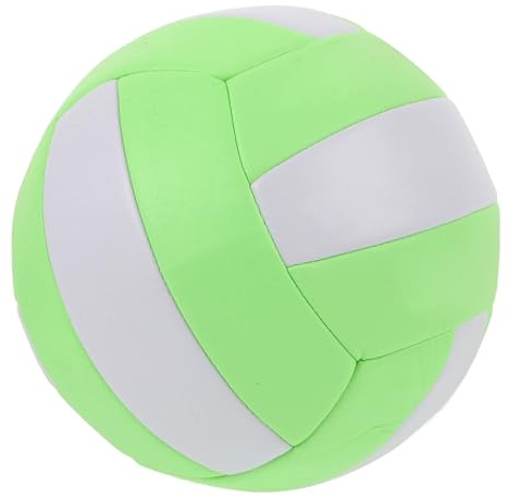 ANDRESLAD Ballon de Volley-Ball Souple Taille 5, Balle D'entraînement Intérieure, Équipement Volleyball Salle, Couleur Vert Blanc Marbré, Balle de Match et Entraînement pour Collégiens