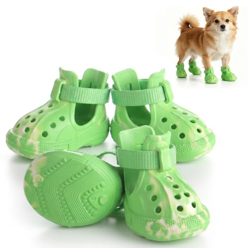 Zapatos para Perros, Zapatos para Mascotas, Botas Perro Verano | Suela Antideslizante, Diseño Que Brilla, Transpirable, Cómodo, para Interior/Exterior, Madera, Césped Y Aceras Calientes.