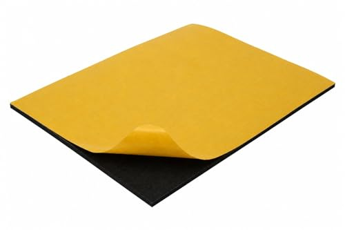 Moosgummimatte, ca. 500 x 500 x 2 mm, selbstklebend, Zellkautschukmatte Gummimatte Dämmmatte