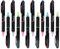 LAOYE 12 Stücke Kugelschreiber Mehrfarbig 4 in 1 Retractable Kugelschreiber 4 Farben (Rot, Grün, Blau und Schwarz), Multicolor Stifte für Studenten Kinder Büro Schulbedarf