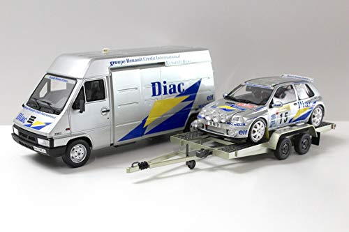 Renautl Master Clio Williams Rally Set mit Trailer Rallye Monte Carlo Nr 289B 1/18 Otto Modell Auto