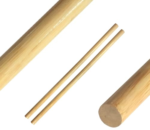 DEPICE 2er Pack Escrima Stick Rattan 68 cm weiß Arnis Kali Selbstverteidigung