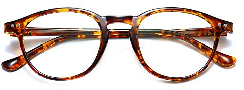 Blåljusfilter glasögon datorglasögon utan synliga antiblåljus klassisk rund Frame gaming glasögon för kvinnor män
