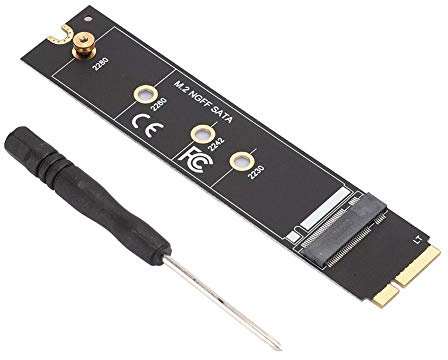 DEWIN M.2 NVME SSD Konvertieradapter, SSD Adapter Card M.2 SATA Card für MacBook Air (2013-2017 Jahr) A1465 A1466 und Mac Pro (Ende 2013-2015 Jahr)