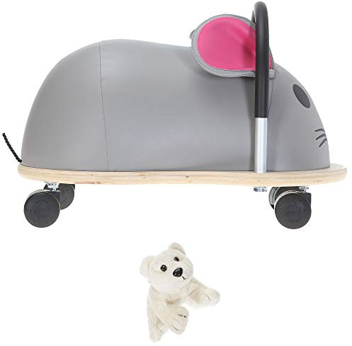 Wheely Bug Rutscher Kinderfahrzeug 3+ groß 51110 Maus +Eisbär | Rutschfahrzeug, Bürostuhlrollen Holzkorpus Indoor Rollen Kinder Oma Opa Grau