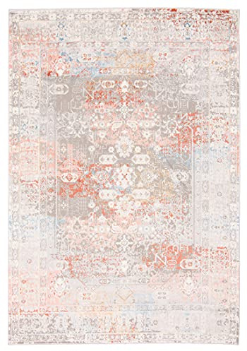 Carpeto Groß Teppich Wohnzimmer 300x400cm Creme Orange Klassisch Weich | Teppich für Schlafzimmer Esszimmer Büro Eingangsbereich Beige Orientalisch Pflegeleicht Fußbodenheizungsgeeignet Kurzflor