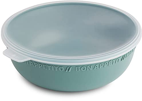 Rotho Contenitore Alimenti Tresa, Plastica Riciclata, Colore Verde, con Coperchio Trasparente, lt 1,02