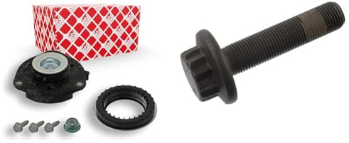febi bilstein 37897 Federbeinstützlagersatz mit Kugellager, Schrauben und Mutter, 1 Stück & 40112 Schraube für Antriebswelle, 1 Stück