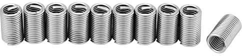 Helicoil M10X1.25X3D M8 X 1.25 Helicoil Acciaio Inossidabile 10 Pezzi 304 Acciaio Inossidabile Filo Manicotto Vite Inserti Filettatura Kit Riparazione M8X1.25X3D