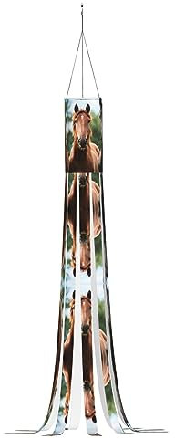 Halloween-Windsack, 150 cm, Geister-Windsack, für den Außenbereich, zum Aufhängen, Garten, Rasen, Party, Dekoration, Tiere, Pferde