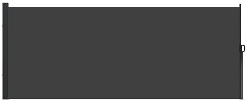 Outsunny Retractable Side Awning, Garden Privacy Screen Divider, Full Cassette Wind Breaker for Hot Tub, Balcony, Terrace, Pool, 400 x 160cm, Black