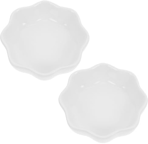 Housoutil Wear-Resistant Ceramic Hamster Feeding Bowls 2.75 Inch Diameter Small Animal Food Pots for Hamsters Chinchillas Guinea Pigs Easy to Clean Spill-Resistant Pet Feeders Pack of 2