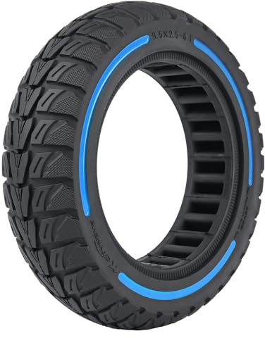 9.5x2.5-6.1 Off-Road Solid Tire Replacement for NIU KQi3 Pro/Max/Sport Scooter - Puncture-Free, Hassle-Free Maintenance - Anti-Skid, Shockproof 9.5 x 2.50 inch Tubeless Tire (Blue 1Pc)