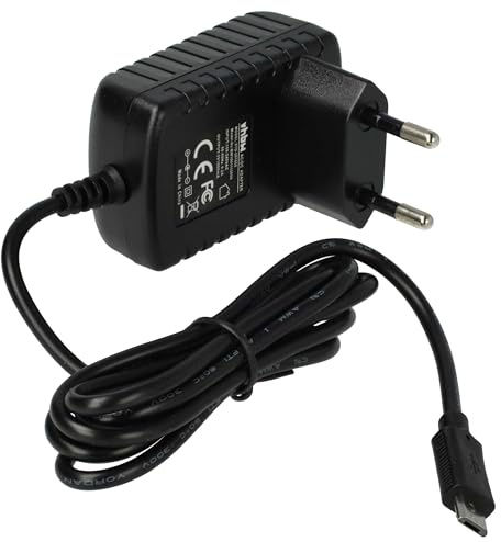 vhbw Micro-USB Ladegerät 1,0 A / 5V kompatibel mit Jabra Evolve 80, Evolve 40, GO 64XX, GN 1000 Smartphone, Tablet, MP3-Player, usw. Schwarz