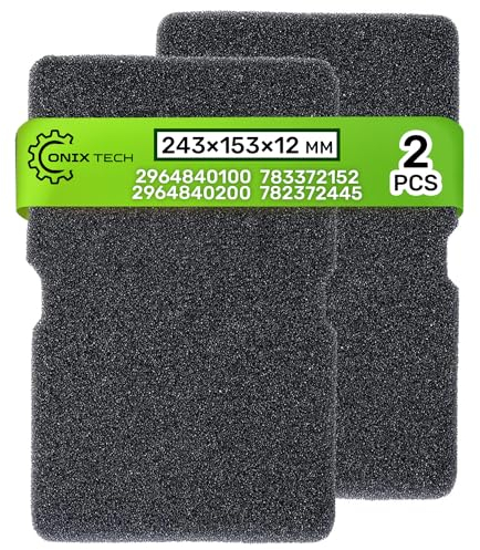 Spugna Filtro Asciugatrice in Dimensioni 243 x 153 x 12 mm - Set di 2 Pezzi - Codice Originale 782372445 782372152 per Smeg 2964840100 2964840200 per Beko per Arcelik - ONIX TECH