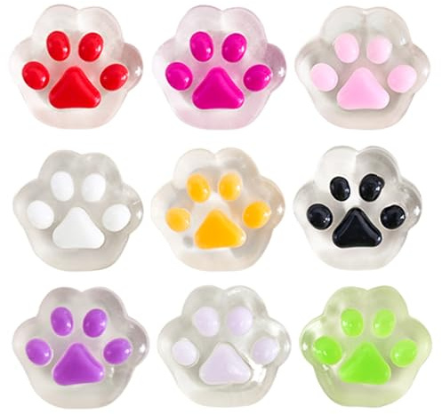 9 Stück Mini Cat's Claw Mochi Squishy Kawaii, Anti-Stress Fidget Toys, Mini Mochi Squishy Toys, Weiche Silikon Mitgebsel für Kindergeburtstag (Mädchen Jungen), Geschenkfüller für Ostern Party Tüten