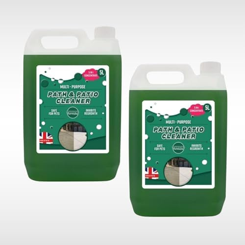 Dunnet Tools 10L Spray And Leave Patio Cleaner Concentrate Moss Killer For Paths And Drives Patio Cleaner Pet Friendly For Patios Decking Fence Driveways Roofs & Block Paving