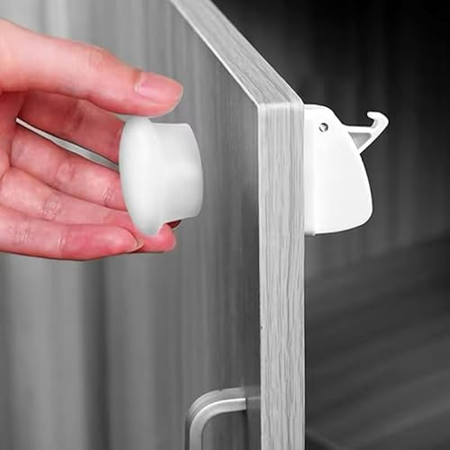 Magnetisches Türschloss Babysicherheit Magnetisches Schrankschloss 10 Schlösser mit 2 Schlüssel, unsichtbare Kindersicherung für Schrank und Schubladen, ohne Bohren und Schrauben