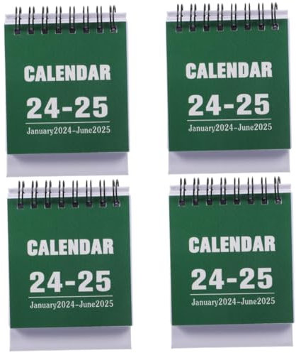 4 Stück 2024 2024 Mini-Tischkalender Stehender Klappkalender 2023 Monatskalender für den täglichen Gebrauch tischkalender basteln schreibtischkalender monatlicher Tischkalender SEWACC