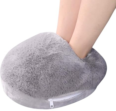 Riscaldatore del piede riscaldato,Pad scaldapiedi elettrico - Riscaldatore del piede | Il cuscino spesso sfocato lavabile invernale in peluche per il calore di studio del lavoro alivi