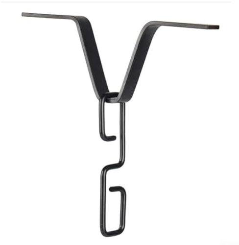EpheyFIF Regenketten-Dachrinnenadapter, rostfreie V-Form, Regenkette, Dachrinnenadapter, schwarze Zink-Regenkette, Dachrinnenadapter, Längenverstellung, Spritzwasserreduzierung (schwarz)