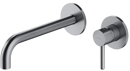 Omnires Y1215HLRONI, Rubinetto lavabo ad incasso con canna lunga, elemento esterno Y, Nickel